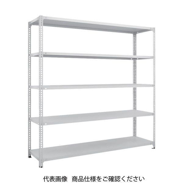 TRUSCO スチールラック SBL型抗菌塗装セミボルトレス軽量棚 W1800XD300XH1800 5段 W色 SBL-6635-W（直送品）