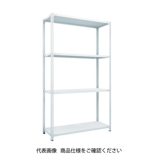 TRUSCO スチールラック SBL型抗菌塗装セミボルトレス軽量棚 W1200XD300XH2100 4段 W色 SBL-7434-W（直送品）