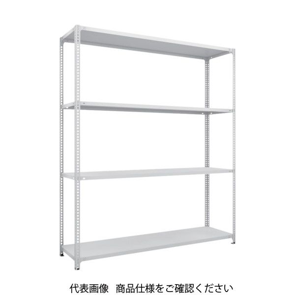 TRUSCO スチールラック SBL型抗菌塗装セミボルトレス軽量棚 W1800XD300XH2100 4段 W色 SBL-7634-W（直送品）