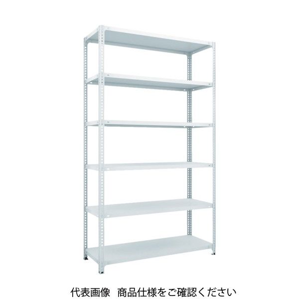 TRUSCO スチールラック SBL型抗菌塗装セミボルトレス軽量棚 W875XD600XH2100 6段 W色 SBL-7366-W（直送品）