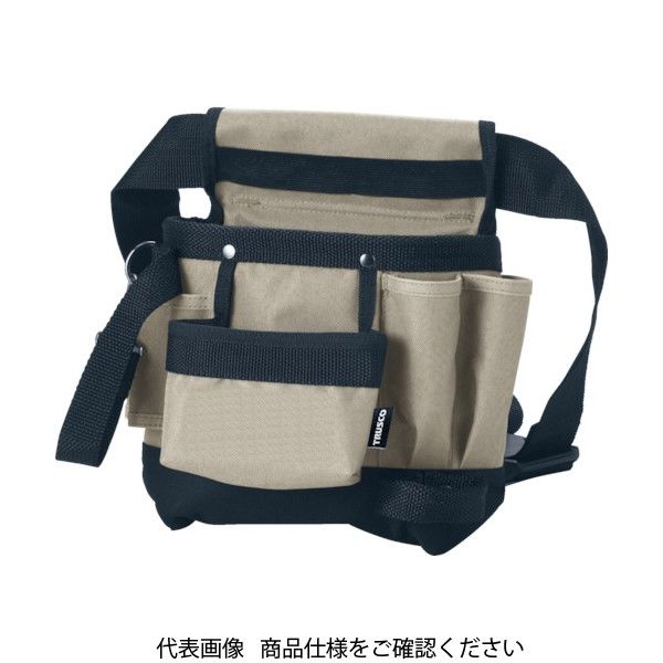 トラスコ中山 TRUSCO ツールバッグ ツールホルスター 5ポケット ブラック色 TTH-200-BK 1個 818-3258（直送品）