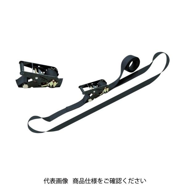 シライ ベルトラッシング(ラチェットバックル式) ベルタイト[[R上]] JIS認証品 黒 エンドレス形 RN35B5 1本(1個)（直送品）