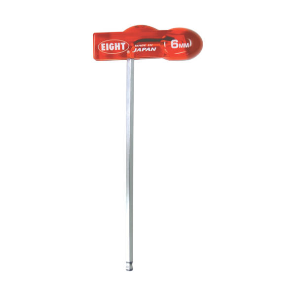 エイト T形 六角棒スパナ テーパーヘッド・エキストラロング 分離可能樹脂ハンドル 対辺寸法6mm WHH-6TL 1本 818-7178（直送品）