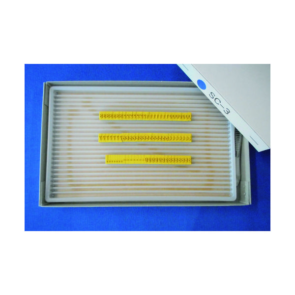 テクノマーク 産業用スタンプ フラットスタンプ・ロールマーカー用差替式ゴム活字 SCー3(Sタイプ・数字セット)(3mm) KJ-SC-03（直送品）