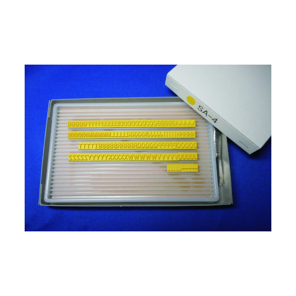 テクノマーク 産業用スタンプ フラットスタンプ・ロールマーカー用差替式ゴム活字 SAー4(Sタイプ・英字セット)(4mm) KJ-SA-04（直送品）