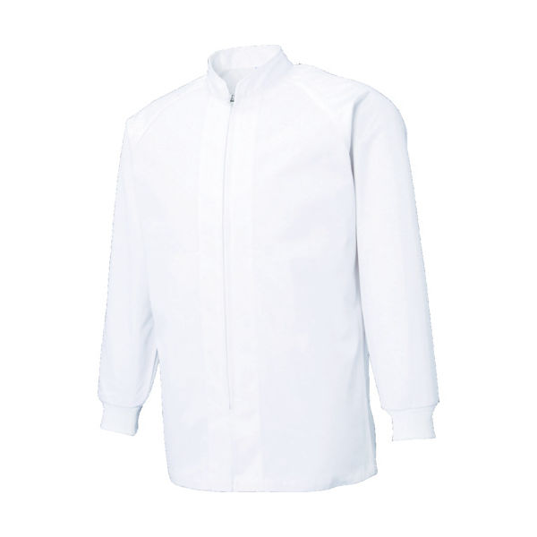 サンエス 食品工場向けジャケット 超清涼 男女共用混入だいきらい長袖コート M ホワイト FX70650R-M-C11 1着（直送品）