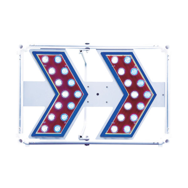 仙台銘板 軽量型矢印板 LIGHT H400×W600mm 白/青LED 3093105 1台(1個) 818-4847（直送品）