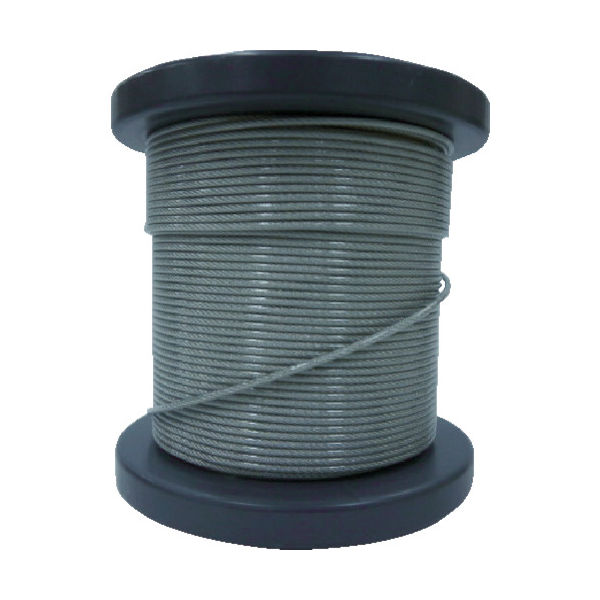 O.C.R SUSワイヤロープ2.00/2.30mm 7×7 50m巻コート付(クリアー) NSB200-230-50M 1巻（直送品）