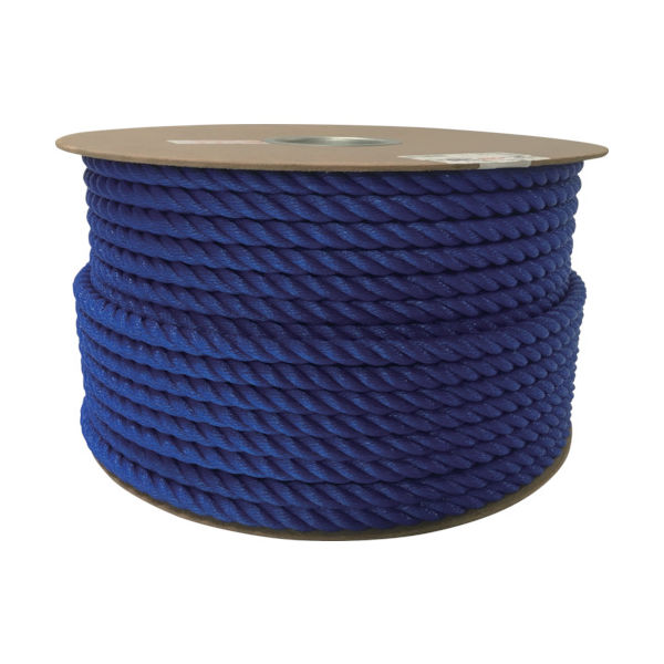 ユタカメイク ポリエチレンロープドラム巻 12mm×100m ブルー PRE-62 1巻 794-7682（直送品）