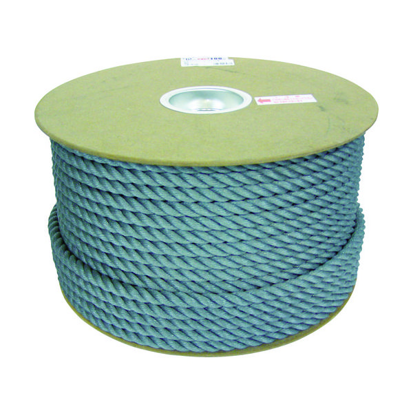 ユタカメイク ポリエチレンロープドラム巻 12mm×100m グレー PRE-68 1巻 794-7739（直送品）