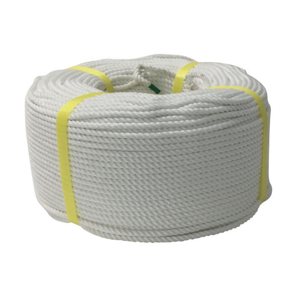 ユタカメイク ロープ ポリエステルロープ巻物 4φ×200m S4-200 1巻 494-8947（直送品）