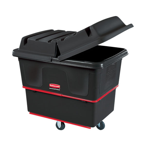 ラバーメイド 大型ゴミ収集カート キューブトラック 高耐久タイプ 600L ブラック 866×1226×962 472007 1台（直送品）