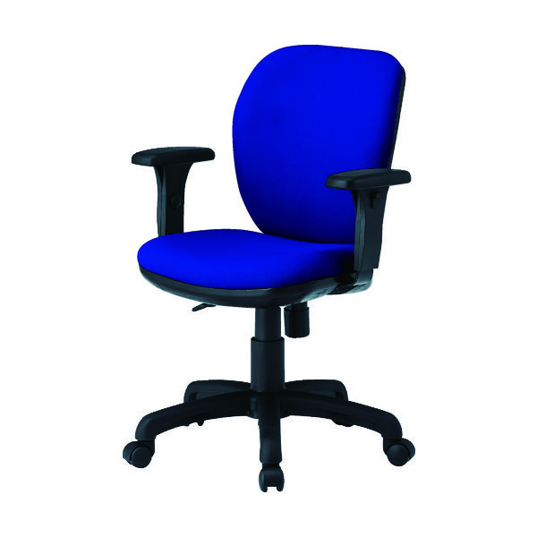 藤沢工業 TOKIO オフィスチェア T字肘付 ネイビー FST-77AT-NV 1脚 818-4964（直送品）