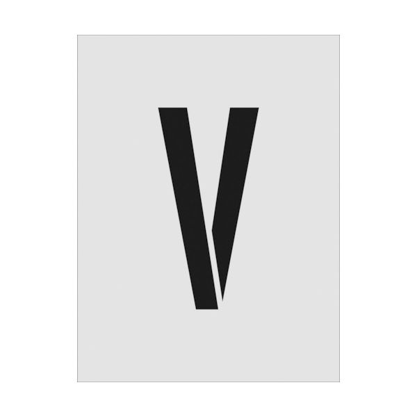 アイマーク IM ステンシル V 文字サイズ250×125mm AST-V250125 1枚 818-6171（直送品）