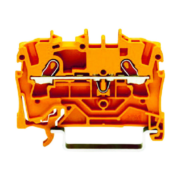 ワゴジャパン WAGO スプリング式中継端子台 2001シリーズ2線式用 橙色 2001-1202-PK 1個 799-4109（直送品）