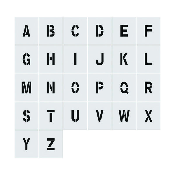 アイマーク IM ステンシル A~Z 1セット26枚単位 文字サイズ150×95mm AST-SETA15095 1セット 818-6145（直送品）