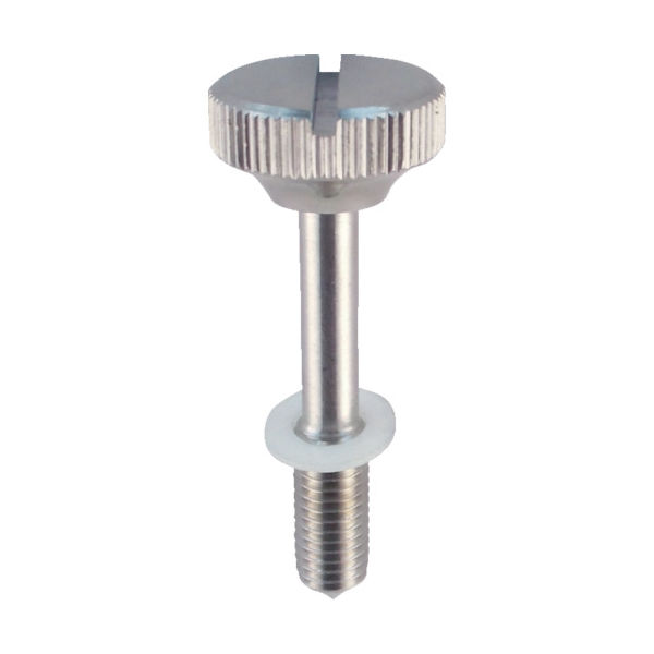 トラスコ中山 TRUSCO 足長ローレットつまみ SUS303 径14 ねじM4 全長28(ステンレス) TLK-14-M4-28 1個（直送品）