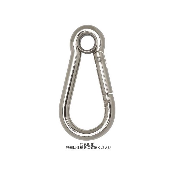 トラスコ中山 TRUSCO 国産カラビナハーケン A型 スチール製 10X110mm TKH-10A 1個 819-1401（直送品）