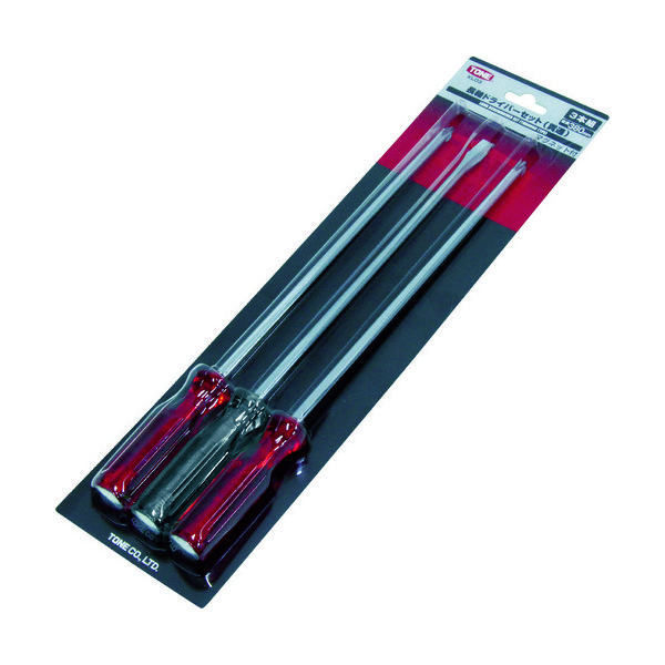 TONE 長軸ドライバーセット(貫通) 3pcs KLD-3 1セット 810-9176（直送品）