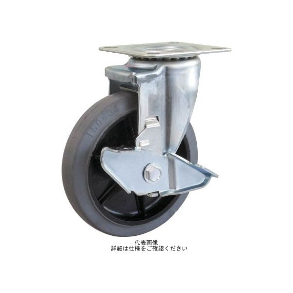 トラスコ中山 TRUSCO キャスター TYSシリーズ 自在 SP付 グレーゴム車100mm TYSB-100G 1個 819-5385（直送品）