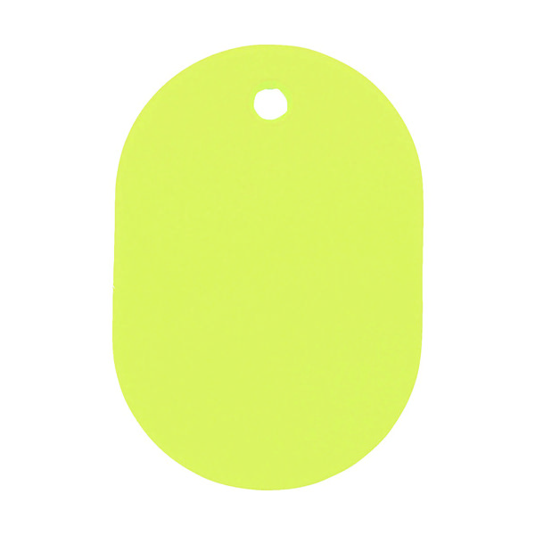 トラスコ中山 TRUSCO 小判札 小 45X30mm 5枚入 黄色 TKFS-Y 1パック(5枚) 779-2573（直送品）