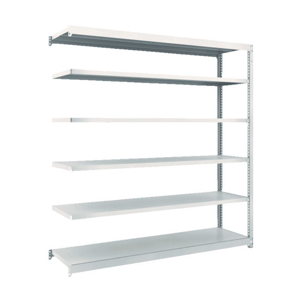 TRUSCO スチールラック M1.5型軽中量棚 1460×595×H1800 6段連結 ネオグレー M1.5-6566B NG（直送品）