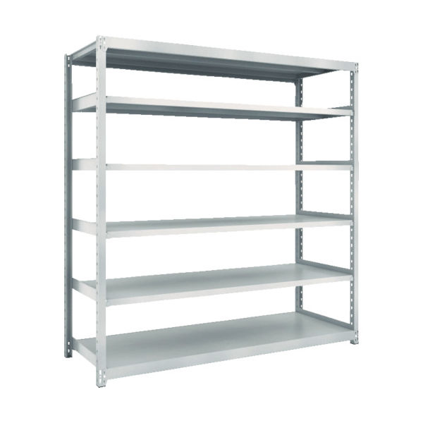 TRUSCO スチールラック M2型軽中量棚 1760×450×H1800 6段 単体 ネオグレー M2-6646 NG 1セット(1個)（直送品）