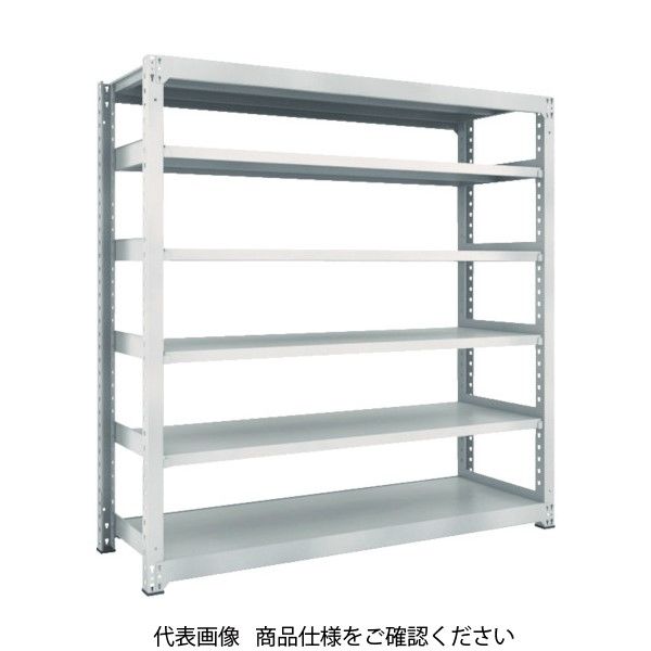 TRUSCO スチールラック M3型中量棚 1200×571×H1800 6段 単体 ネオグレー M3-6466 NG 1セット(1個)（直送品）