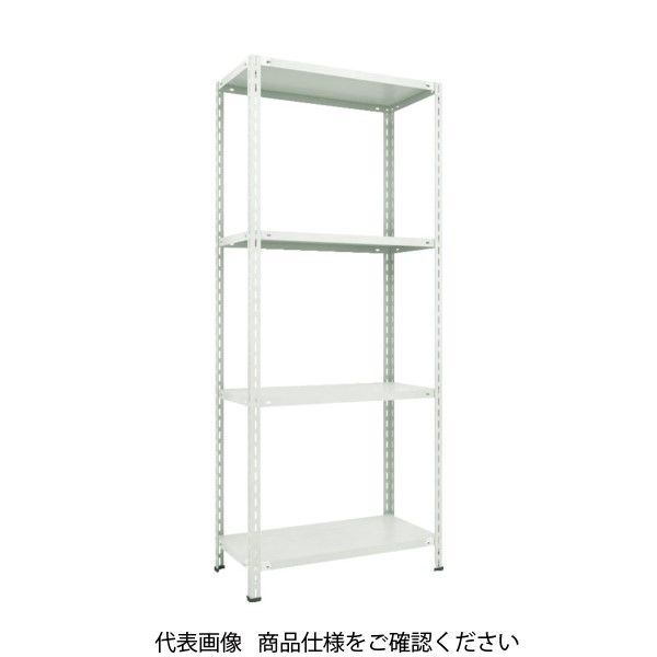 TRUSCO スチールラック 軽量棚 中棚ボルトレス型 875X450X2100 4段 ネオグレー L73X-14 NG 1台(1個)（直送品）