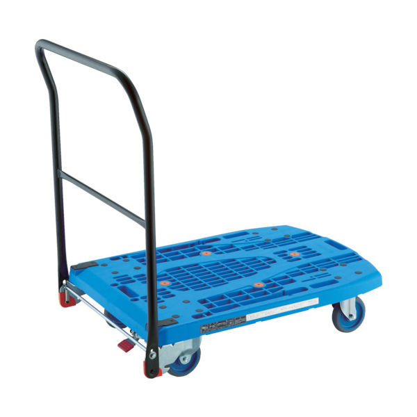 トラスコ中山 TRUSCO 樹脂台車 カルティオビッグフラット 回転 900X600 S付 青 MPK-906F2-B-S 1台（直送品）