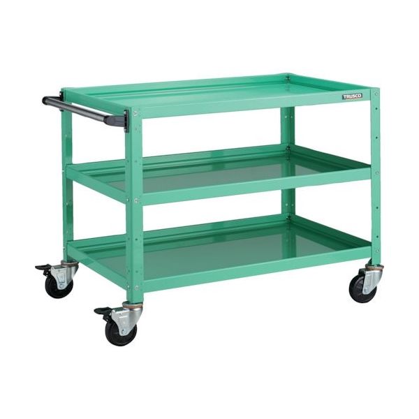 トラスコ中山 TRUSCO ツールワゴン バーディワゴン 900X600XH740 3段 ヤンググリーン BDW-793-YG 1台（直送品）