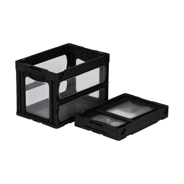 三甲 サンコー 折りたたみコンテナー 559240 マドコンOー60Bブラック SKO-O-60B-BK 1個 795-8765（直送品）