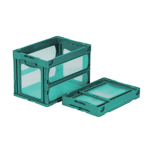 三甲 サンコー 折りたたみコンテナー 559240 マドコンOー60Bグリーン SKO-O-60B-GR 1個 795-8803（直送品）