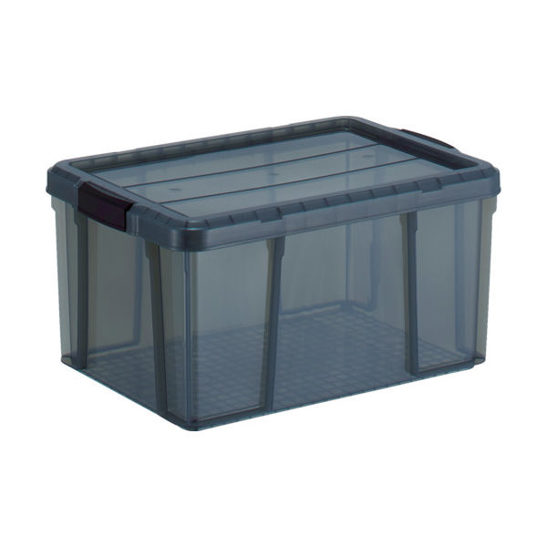 トラスコ中山 TRUSCO クリアライトボックス 35L 黒半透明 TCR-02-BK 1個 799-2424（直送品）