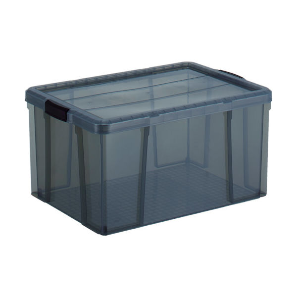 トラスコ中山 TRUSCO クリアライトボックス 66L 黒半透明 TCR-04-BK 1個 799-2459（直送品）