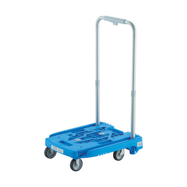 トラスコ中山 TRUSCO 樹脂台車 カルティオミニ weego 省音G車輪 ブルー ストッパー付 WP-2G-B-JS 1台（直送品）