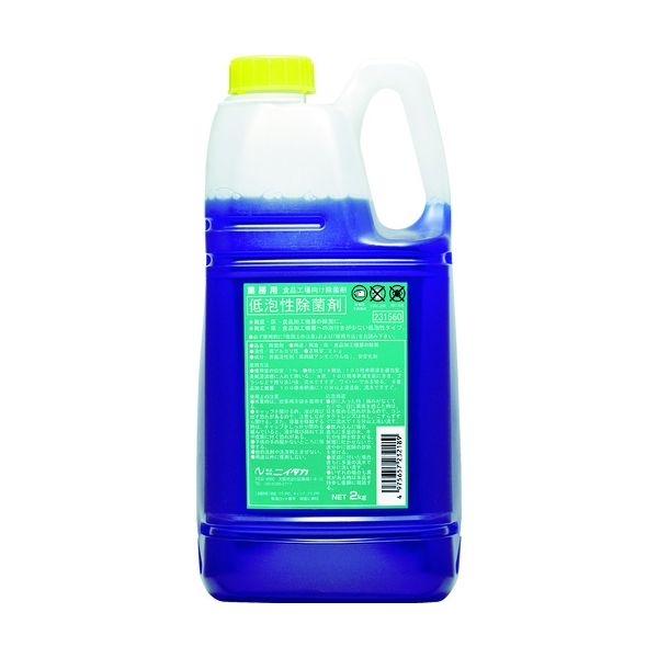 ニイタカ 低泡性除菌剤 2Kg 231560 1セット(6個) 819-5409（直送品）