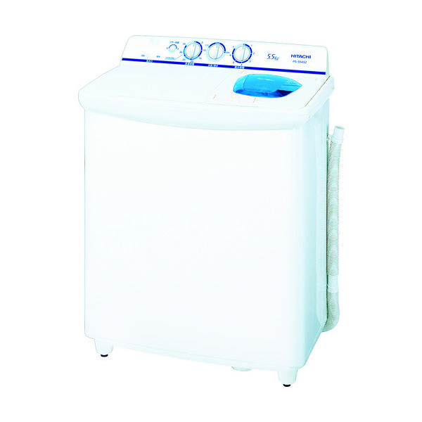 日立グローバルライフソリューションズ 日立 2槽式洗濯機 PS-55AS2W 1台 819-9613（直送品）