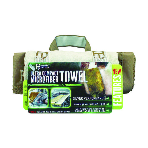 GEAR AID ウルトラコンパクトマイクロファイバータオルバッグ サンド M 44036 1個 818-7983（直送品）