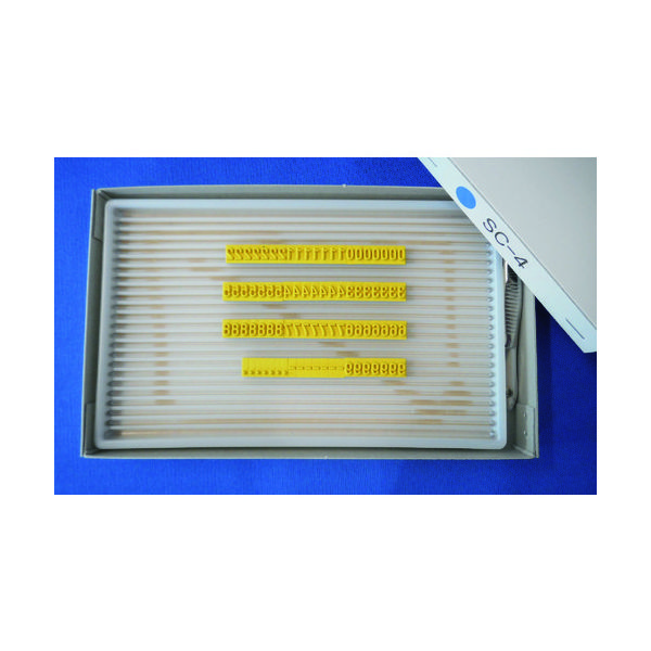 テクノマーク 産業用スタンプ フラットスタンプ・ロールマーカー用差替式ゴム活字 SCー4(Sタイプ・数字セット)(4mm) KJ-SC-04（直送品）