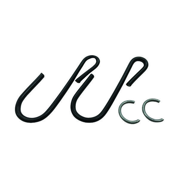 ユタカメイク 金具 ゴムロープ金具Gセット 黒タキロングフック2止金具2 GA-07 1個 794-5647（直送品）