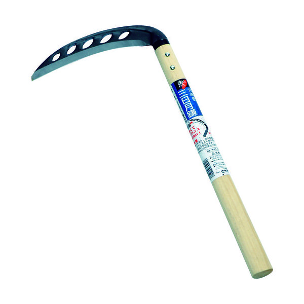 浅野木工所 (鋼付)穴あき三日月鎌(丸型)180mm 02120 1丁 819-0905（直送品）