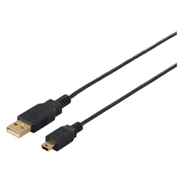 バッファロー USB2.0ケーブル スリムタイプ A to miniB ブラック 1m BSUAMNSM210BK 1本（直送品）