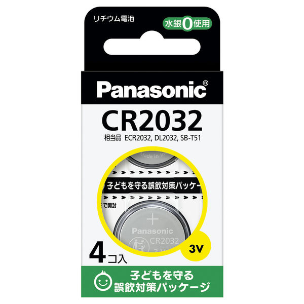 パナソニック コイン形リチウム電池　ＣＲ２０３２　４個パック CR-2032/4H 1本