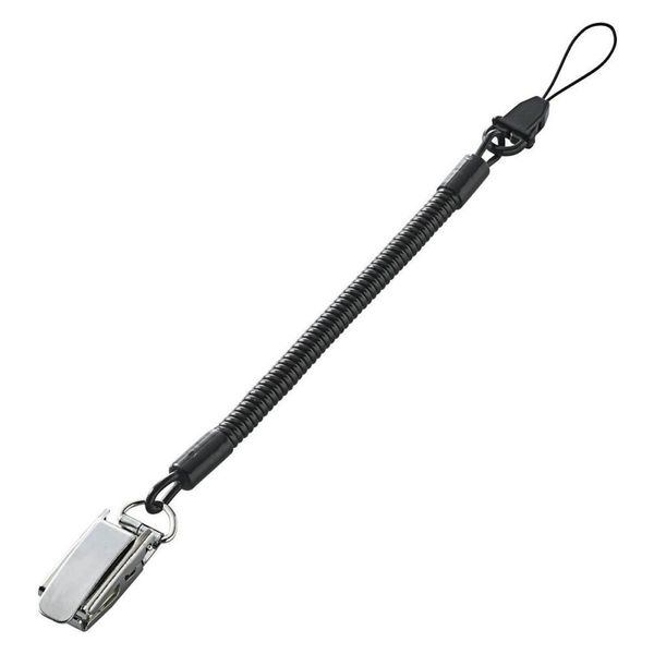 エレコム スマートフォン用ストラップ/クリップ(金属)/50cm/ブラック P-STCM50BK 1個（直送品）