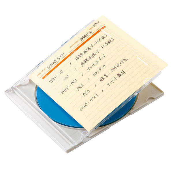 サンワサプライ 手書き用インデックスカード（イエロー） JP-IND6Y 1セット（5冊）