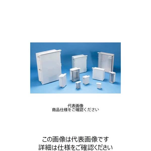 タカチ電機工業 BCAR型防水・防塵ルーフ付プラボックス カバー/透明・ボディー/ホワイトグレー BCAR162613T 1台（直送品）
