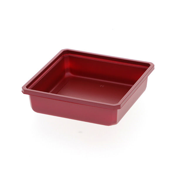 【ケース販売】弁当容器 ワン折小隅 底 45A 重 赤 004430071 1ケース(50枚入×8袋 合計400枚)（直送品）
