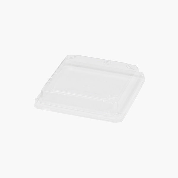 【ケース販売】弁当容器 ワン折小隅 高蓋 45K 透明 004430072 1ケース(50枚入×8袋 合計400枚)（直送品）