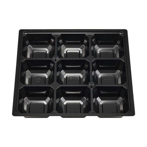 エフピコチューパ MSDシリーズ 仕出し弁当容器80-80D-1黒　300枚 エフピコチューパ 仕出し弁当容器 紙ボックスMSD中仕切 80-80 D